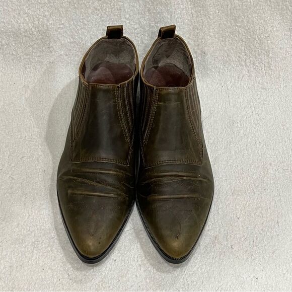Premier Low Top Cowboy Boot in Olive Brown Size 7.5 - Picture 8 of 13